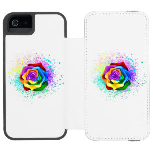 Capa Carteira Incipio Watson™ Para iPhone 5 Rosa de arco-íris colorido