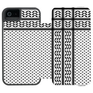 Capa Carteira Incipio Watson™ Para iPhone 5 Símbolo Keffiyeh do Padrão de Resistência Palestin