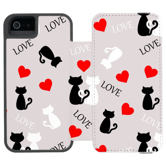 Capa Carteira Para iPhone, Incipio Smartphone case with cats (Fólio aberto)