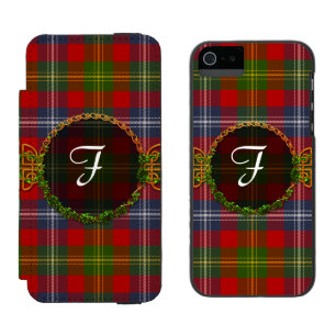 Capa Carteira Incipio Watson™ Para iPhone 5 Tartan e monograma de Forrester