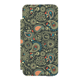 Capa Carteira Incipio Watson™ Para iPhone 5 Teste padrão 3 de Paisley