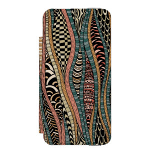 Capa Carteira Incipio Watson™ Para iPhone 5 Teste padrão abstrato no estilo étnico