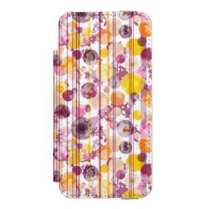 Capa Carteira Incipio Watson™ Para iPhone 5 Teste padrão branco listrado manchado