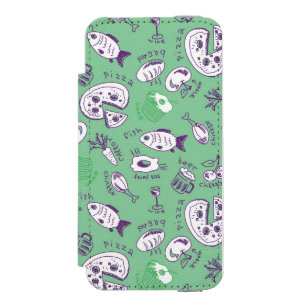 Capa Carteira Incipio Watson™ Para iPhone 5 Teste padrão com comida