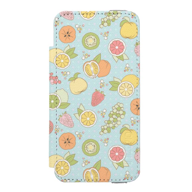 Capa Carteira Para iPhone, Incipio Teste padrão com frutas e bagas (Frente do fólio)