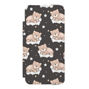 Capa Carteira Incipio Watson™ Para iPhone 5 teste padrão com sono pequeno do urso
