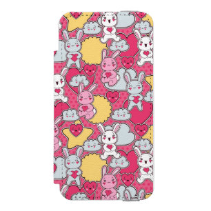 Capa Carteira Incipio Watson™ Para iPhone 5 Teste padrão da criança de Kawaii com Doodles