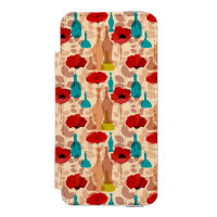Teste padrão das flores, dos vasos e das garrafas