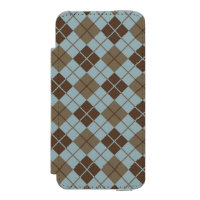 Teste padrão de Argyle no azul e no Taupe