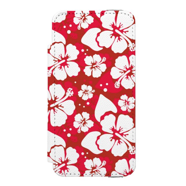 Capa Carteira Para iPhone, Incipio Teste padrão de flores do hibiscus (Frente do fólio)