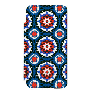 Capa Carteira Incipio Watson™ Para iPhone 5 Teste padrão de Suzani com ornamento corajoso