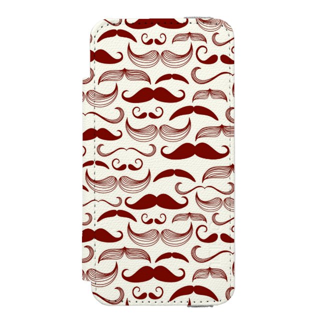 Capa Carteira Para iPhone, Incipio Teste padrão do bigode, estilo retro 3 (Frente do fólio)