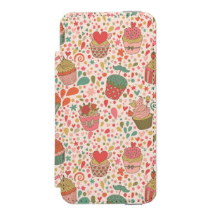 Capa Carteira Incipio Watson™ Para iPhone 5 Teste padrão doce