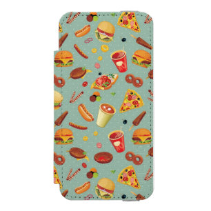 Capa Carteira Incipio Watson™ Para iPhone 5 Teste padrão elegante do fast food