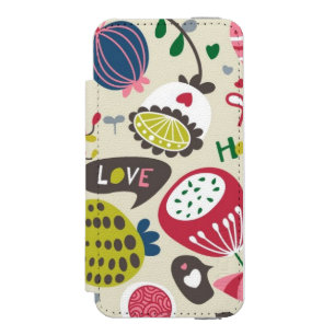 Capa Carteira Incipio Watson™ Para iPhone 5 Teste padrão floral 11