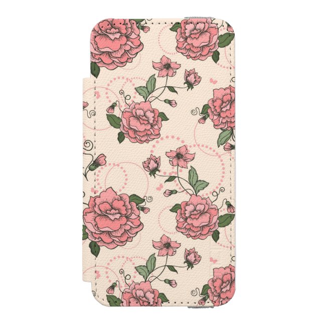 Capa Carteira Para iPhone, Incipio Teste padrão floral 5 (Frente do fólio)