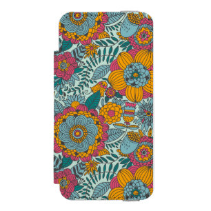 Capa Carteira Incipio Watson™ Para iPhone 5 Teste padrão floral colorido