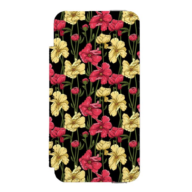 Capa Carteira Para iPhone, Incipio Teste padrão floral elegante 2 (Frente do fólio)