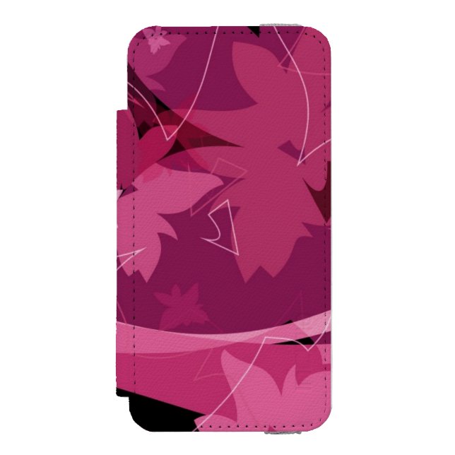 Capa Carteira Para iPhone, Incipio Teste padrão floral magenta (Frente do fólio)