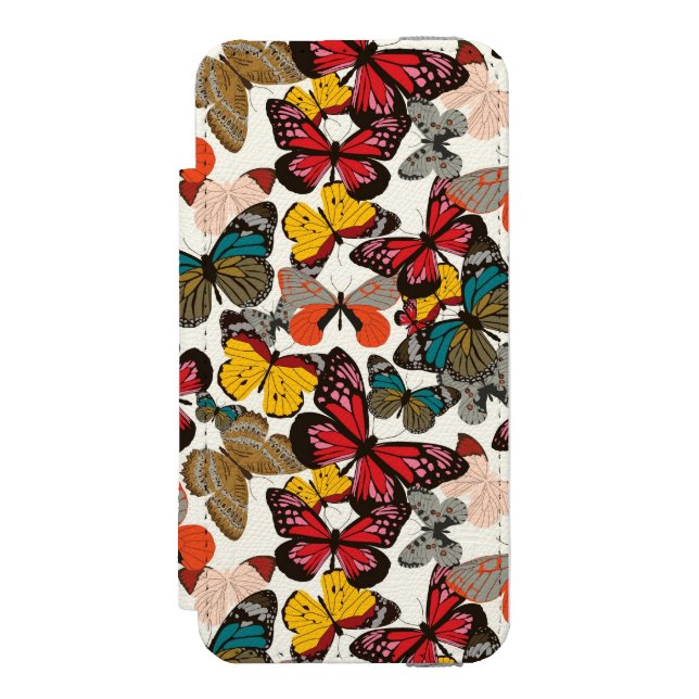Capa Carteira Para iPhone, Incipio Teste padrão floral retro 2 (Frente do fólio)