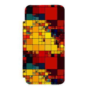 Capa Carteira Incipio Watson™ Para iPhone 5 Teste padrão geométrico do arco-íris vibrante