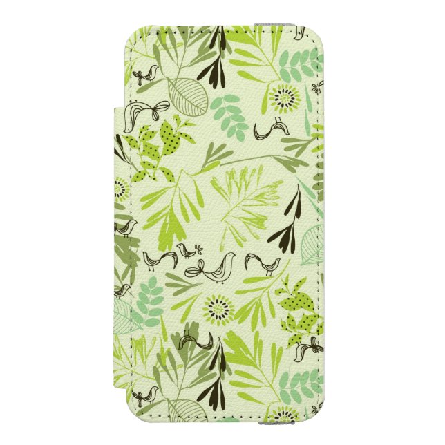 Capa Carteira Para iPhone, Incipio teste padrão que indica pássaros de bebê pequenos (Frente do fólio)