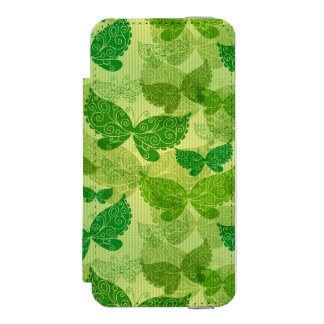 Capa Carteira Incipio Watson™ Para iPhone 5 Teste padrão verde do primavera