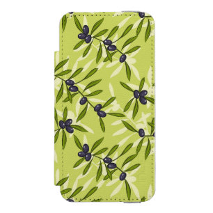 Capa Carteira Incipio Watson™ Para iPhone 5 Teste padrão verde-oliva