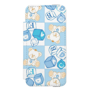 Capa Carteira Incipio Watson™ Para iPhone 5 Teste padrão verificado do urso de ursinho