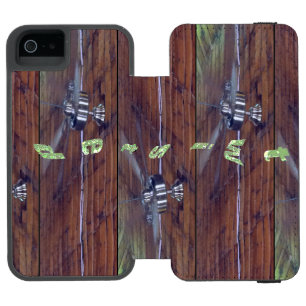 Capa Carteira Incipio Watson™ Para iPhone 5 Teto de madeira, Ventiladores de cromo