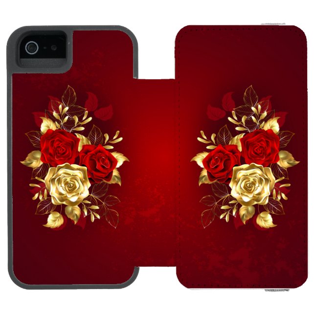 Capa Carteira Para iPhone, Incipio Três Rosas de joalharia (Fólio aberto)