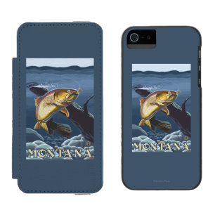Capa Carteira Incipio Watson™ Para iPhone 5 Truta que pesca o secção transversal - Montana