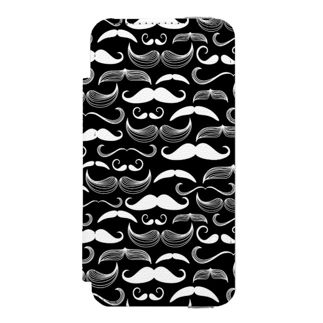 Capa Carteira Para iPhone, Incipio Um clube dos cavalheiros. Teste padrão do bigode (Frente do fólio)