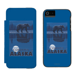 Capa Carteira Incipio Watson™ Para iPhone 5 Urso no luar - Cordova, Alaska