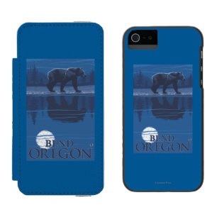 Capa Carteira Incipio Watson™ Para iPhone 5 Urso no luar - curvatura, Oregon