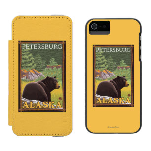 Capa Carteira Incipio Watson™ Para iPhone 5 Urso preto na floresta - Petersburgo, Alaska