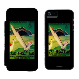 Capa Carteira Incipio Watson™ Para iPhone 5 Vintage PosterEurope de San Sebastian