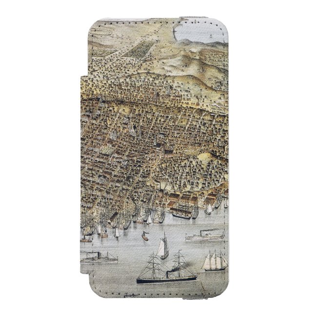 Capa Carteira Para iPhone, Incipio Vista de San Francisco, 1878 (Frente do fólio)