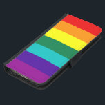 Capa Carteira Para Samsung Galaxy S5 7 Bandeira do Rainbow<br><div class="desc">7 Stripes Rainbow Pride Flag Versão com faixa rosa quente removida devido à indisponibilidade do tecido rosa-quente (1978-79).</div>