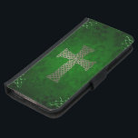 Capa Carteira Para Samsung Galaxy S5 A cruz celta<br><div class="desc">Maravilhosa cruz celta sobre fundo de colheita verde</div>