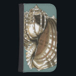 Capa Carteira Para Samsung Galaxy S4 A Joia do Oceano<br><div class="desc">Uma das melhores joias do oceano está nesta imagem. Encontre esta grande concha de concha nesta moldada peça de arte moderna. Esta grande imagem de concha tem um fundo lacrimogêneo e sepia e casca branca. Fique relaxado com este excelente natural.</div>