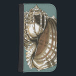 Capa Carteira Para Samsung Galaxy S4 A Joia do Oceano<br><div class="desc">Uma das melhores joias do oceano está nesta imagem. Encontre esta grande concha de concha nesta moldada peça de arte moderna. Esta grande imagem de concha tem um fundo lacrimogêneo e sepia e casca branca. Fique relaxado com este excelente natural.</div>
