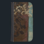Capa Carteira Para Samsung Galaxy S4 Abstrato Damask Tapeçaria por Jennifer Goldberger<br><div class="desc">Brown luta contra a turquesa nesta impressão de tapeçaria abstrato por Jennifer Goldberger. Os padrões sutis dão o movimento da peça.Confira!</div>