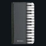 Capa Carteira Para Samsung Galaxy S5 Abstrato piano preto e branco<br><div class="desc">Ilustração moderna para piano abstrato preto e branco com monograma opcional.</div>