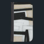 Capa Carteira Para Samsung Galaxy S4 Abstrato preto e branco<br><div class="desc">Norman Wyatt criou esta sutil pintura de abstrato branco e preto. O branco da peça faz o preto se destacar mais do que o normal,  e as linhas grossas dão ao trabalho um sentimento agitado. Compre um agora!</div>