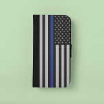 Capa Carteira Para Samsung Galaxy S5 Apoie a Polícia Thin Blue Line Flag Americano<br><div class="desc">Apoie a Polícia Thin Blue Line Flag Americano</div>