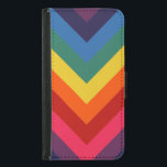 Capa Carteira Para Samsung Galaxy S5 Arco-Íris Retroativo Brilhante e Colorido<br><div class="desc">Padrão retrorreflector do arco-íris brilhante e colorido</div>
