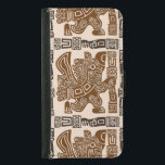 Capa Carteira Para Samsung Galaxy S5 Arte Antiga Tribal do Guerreiro de Águia Asteca<br><div class="desc">Aztec Eagle Warrior,  ou Eagle Knights,  era uma classe especial de soldados infantários no exército asteca,  uma das duas principais ordens militares especiais da sociedade asteca. As águias eram soldados do Sol. Ilustração vetorial original de Copyright BluedarkArt.</div>