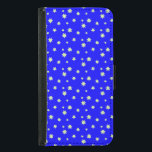 Capa Carteira Para Samsung Galaxy S5 Azul cobalto brilhante com padrão de estrelas prat<br><div class="desc">Um encantador padrão de massas de cinza prateada de estrelas coloridas sobre um fundo azul-colbalto brilhante. Um caso protetor atraente para o seu telefone ou para dar como presente. Adequado para qualquer um.</div>
