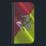 Capa Carteira Para Samsung Galaxy S4 Bandeira de acendimento na Sicília -<br><div class="desc">A bandeira da Sicília (Siciliana: Bannera dâ Sicilia; italiana: Bandiera della Sicilia) foi adotada pela primeira vez em 1282, após a bem sucedida revolução do Vésperas da Sicília contra o rei Carlos I da Sicília. Esta bandeira tem uma semelhança com a bandeira da Ilha de Man. Panorâmica A bandeira é...</div>